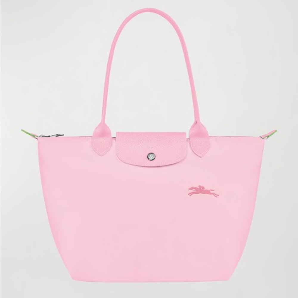 Longchamp Le Pliage Green Small Tote Bag in Pink + extra bag organizer freebie